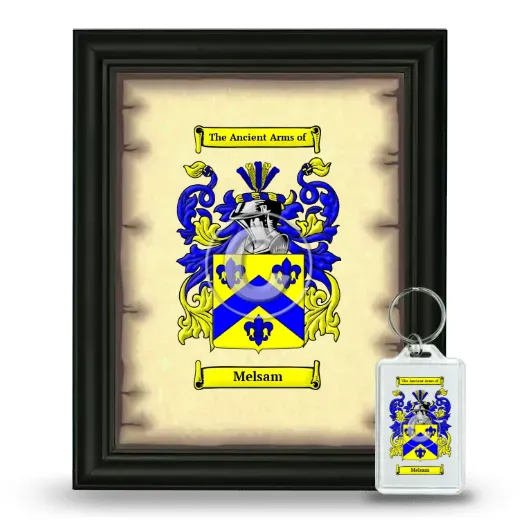 Melsam Framed Coat of Arms and Keychain - Black