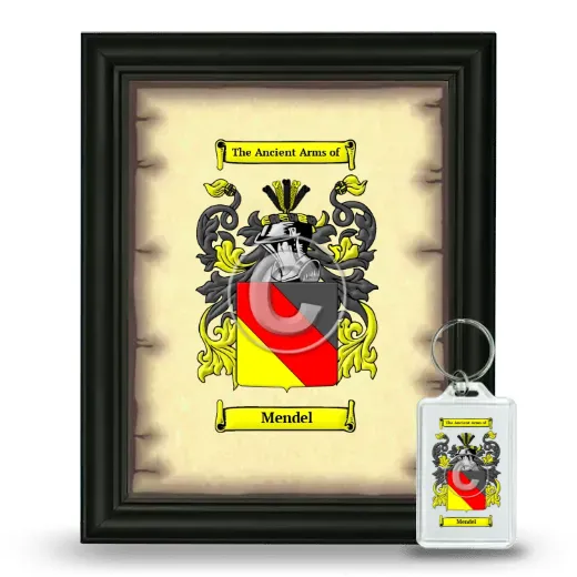Mendel Framed Coat of Arms and Keychain - Black