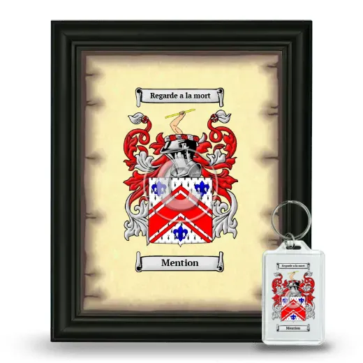 Mention Framed Coat of Arms and Keychain - Black