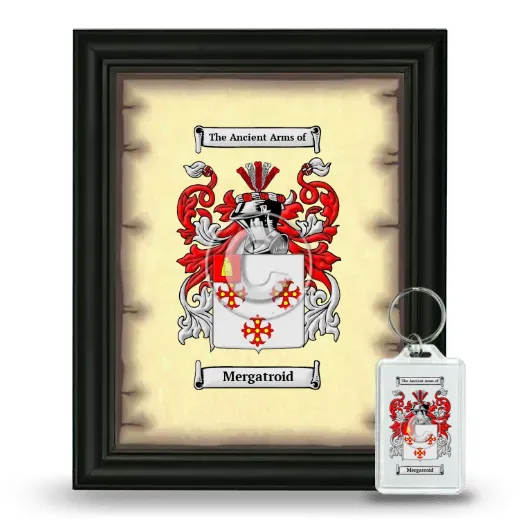 Mergatroid Framed Coat of Arms and Keychain - Black