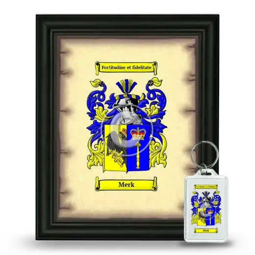 Merk Framed Coat of Arms and Keychain - Black