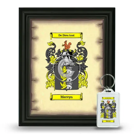 Mervyn Framed Coat of Arms and Keychain - Black