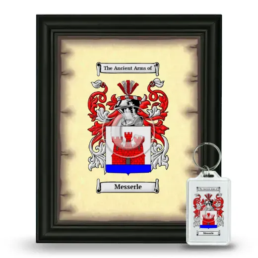 Messerle Framed Coat of Arms and Keychain - Black