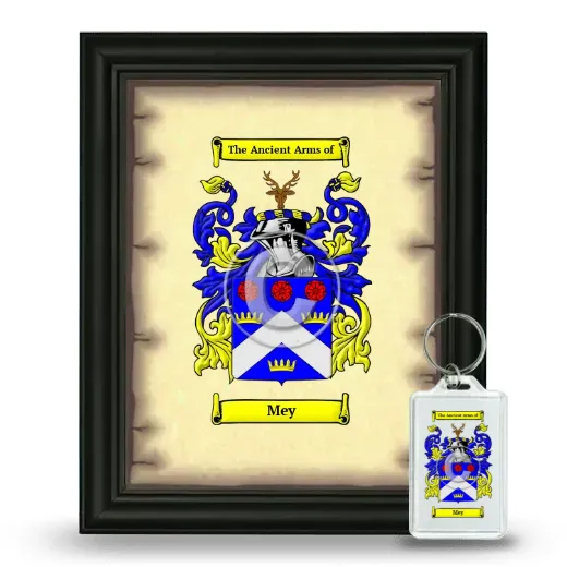 Mey Framed Coat of Arms and Keychain - Black