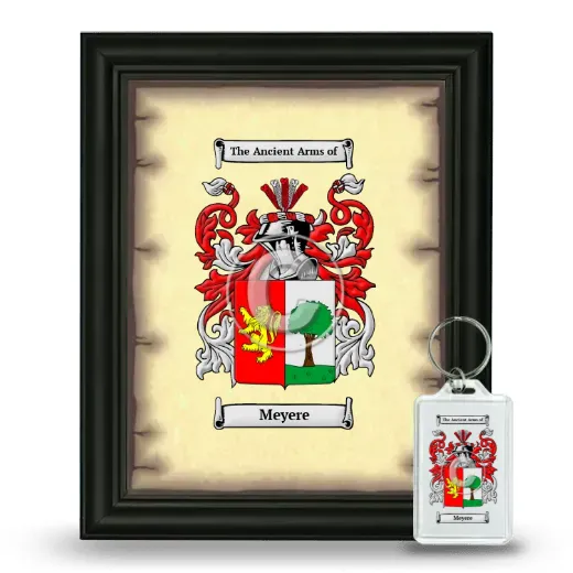Meyere Framed Coat of Arms and Keychain - Black