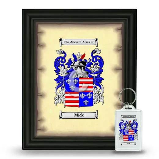 Mick Framed Coat of Arms and Keychain - Black