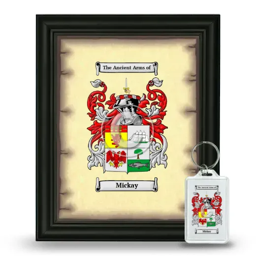 Mickay Framed Coat of Arms and Keychain - Black