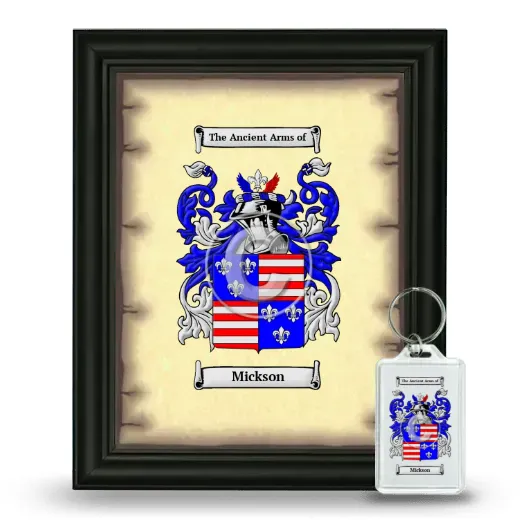 Mickson Framed Coat of Arms and Keychain - Black