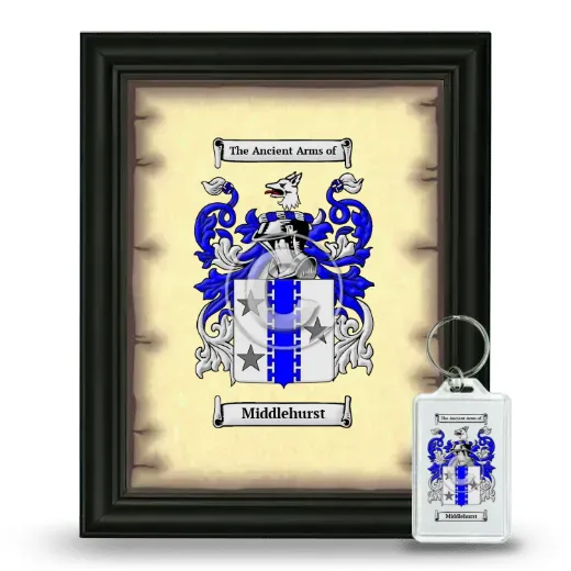 Middlehurst Framed Coat of Arms and Keychain - Black
