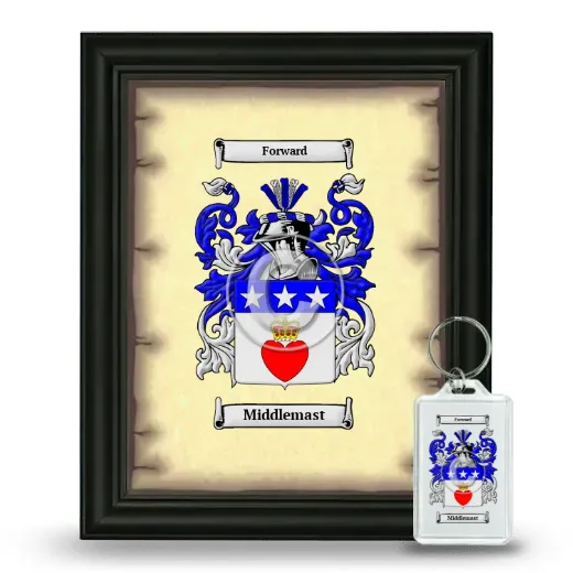 Middlemast Framed Coat of Arms and Keychain - Black