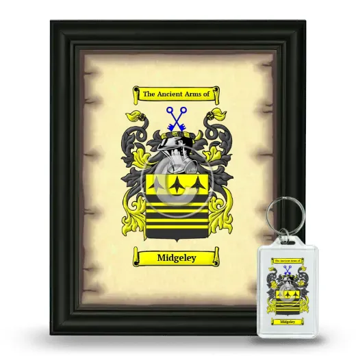 Midgeley Framed Coat of Arms and Keychain - Black