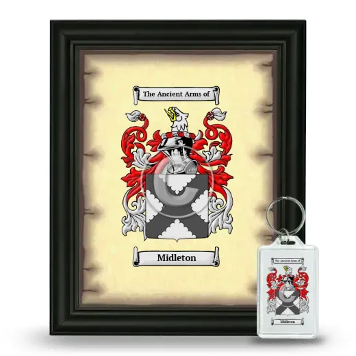 Midleton Framed Coat of Arms and Keychain - Black