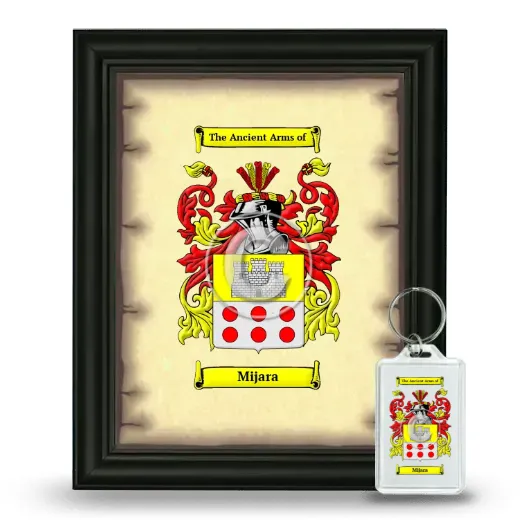 Mijara Framed Coat of Arms and Keychain - Black