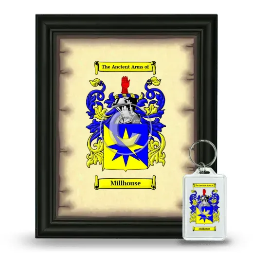 Millhouse Framed Coat of Arms and Keychain - Black