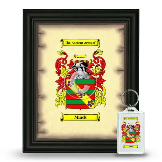 Minck Framed Coat of Arms and Keychain - Black