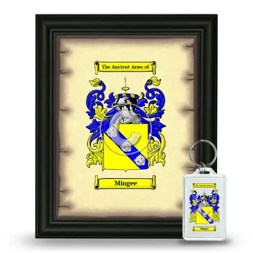 Mingee Framed Coat of Arms and Keychain - Black
