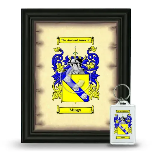 Mingy Framed Coat of Arms and Keychain - Black
