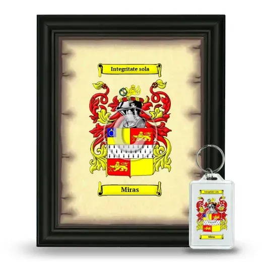 Miras Framed Coat of Arms and Keychain - Black