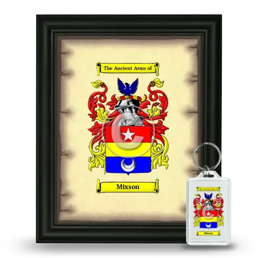Mixson Framed Coat of Arms and Keychain - Black
