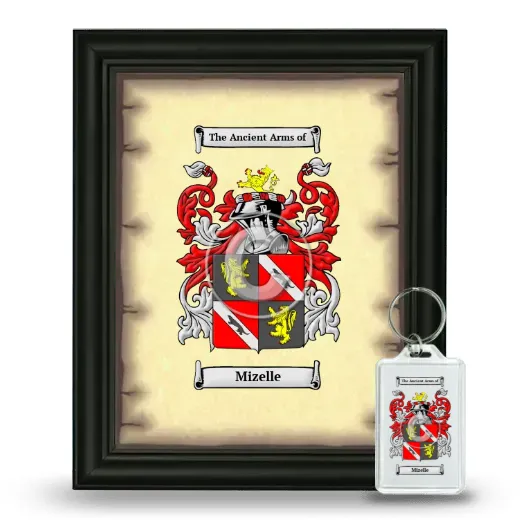 Mizelle Framed Coat of Arms and Keychain - Black