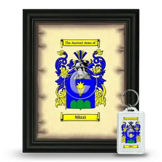 Mizzi Framed Coat of Arms and Keychain - Black