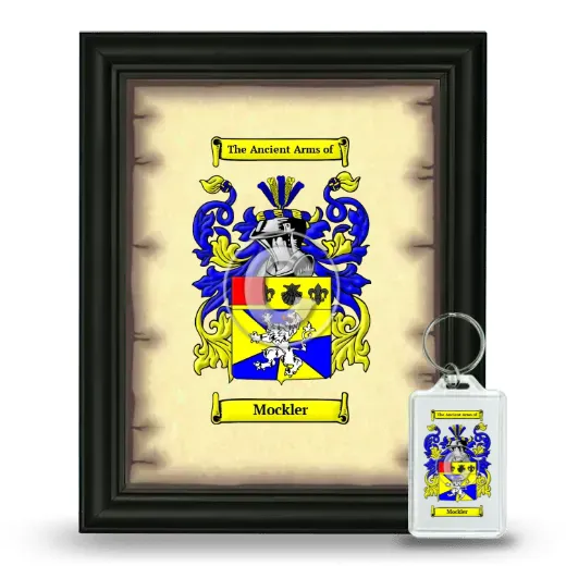 Mockler Framed Coat of Arms and Keychain - Black