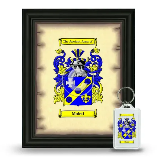 Moleti Framed Coat of Arms and Keychain - Black