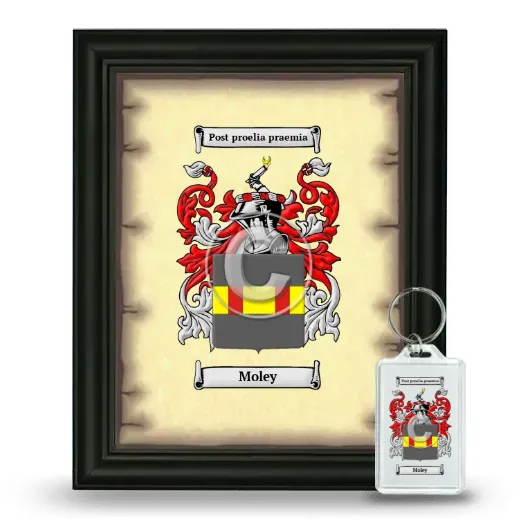 Moley Framed Coat of Arms and Keychain - Black