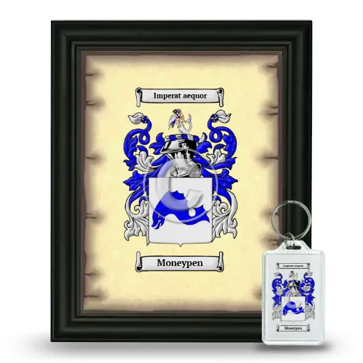 Moneypen Framed Coat of Arms and Keychain - Black