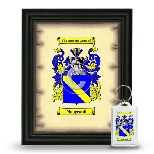 Mongeault Framed Coat of Arms and Keychain - Black