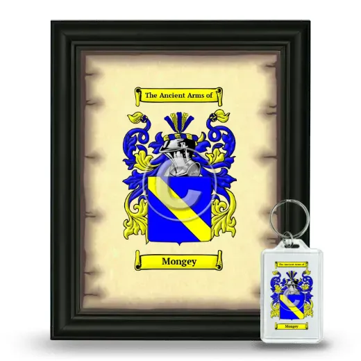 Mongey Framed Coat of Arms and Keychain - Black