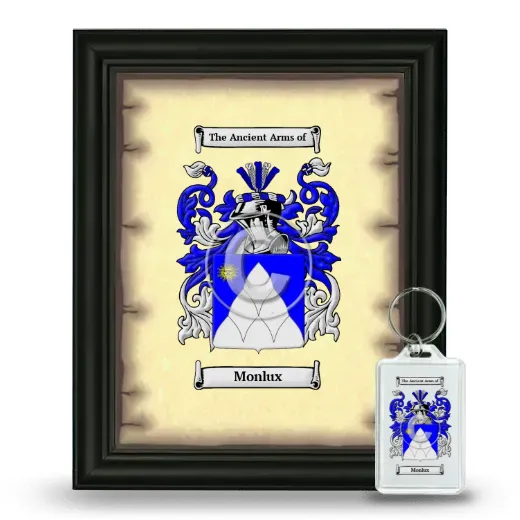 Monlux Framed Coat of Arms and Keychain - Black