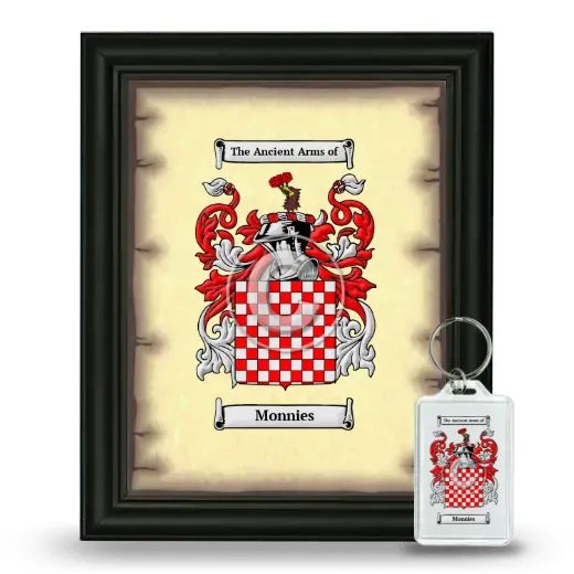 Monnies Framed Coat of Arms and Keychain - Black