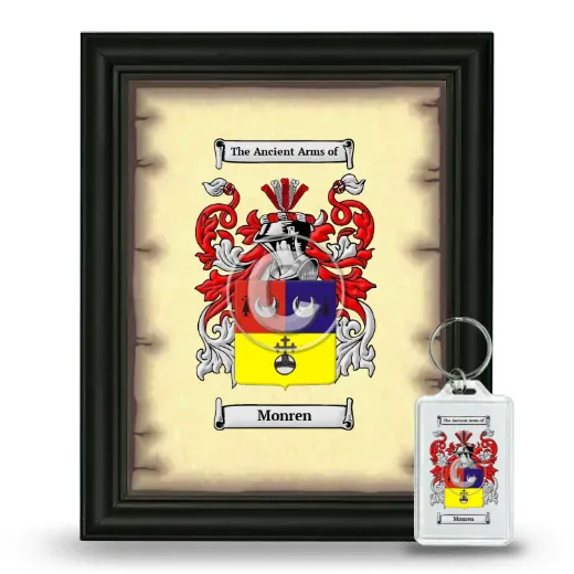 Monren Framed Coat of Arms and Keychain - Black