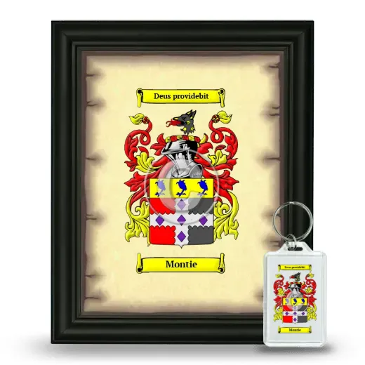 Montie Framed Coat of Arms and Keychain - Black