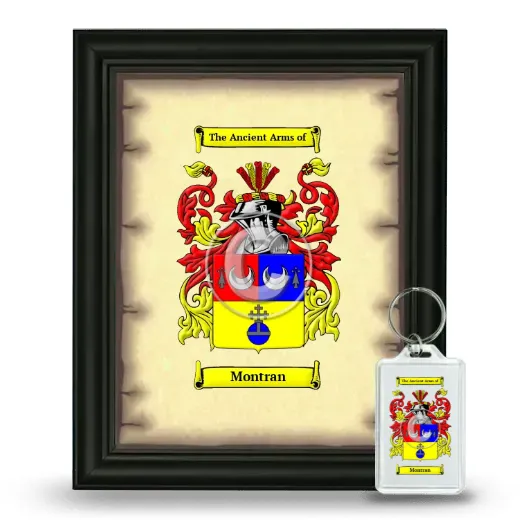Montran Framed Coat of Arms and Keychain - Black