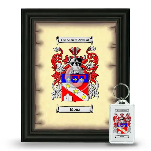 Monz Framed Coat of Arms and Keychain - Black