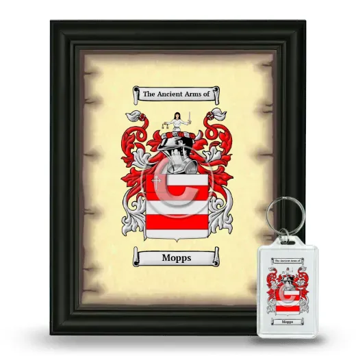 Mopps Framed Coat of Arms and Keychain - Black