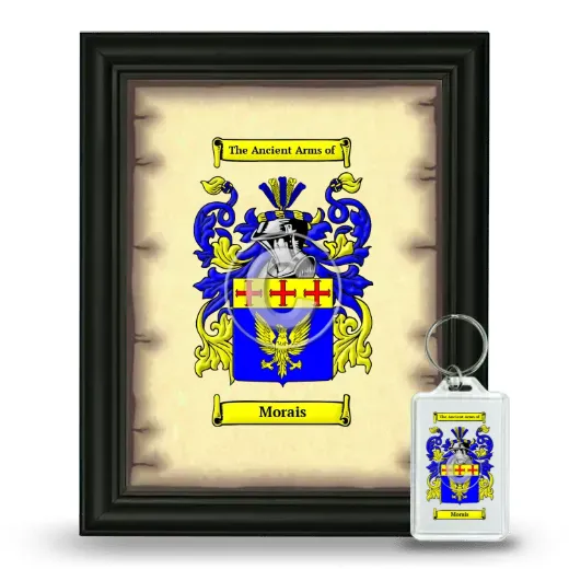 Morais Framed Coat of Arms and Keychain - Black