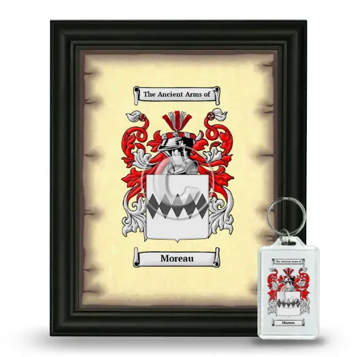 Moreau Framed Coat of Arms and Keychain - Black