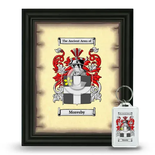 Moresby Framed Coat of Arms and Keychain - Black