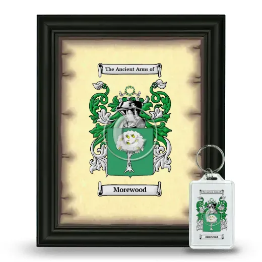 Morewood Framed Coat of Arms and Keychain - Black
