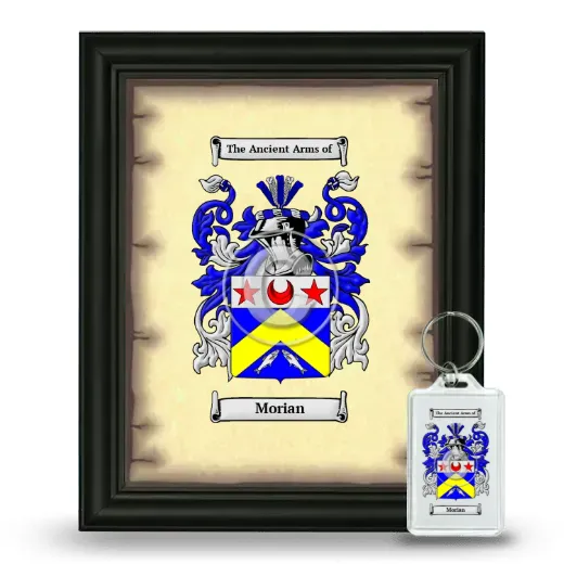 Morian Framed Coat of Arms and Keychain - Black