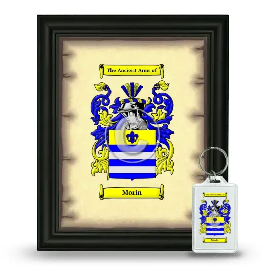 Morin Framed Coat of Arms and Keychain - Black