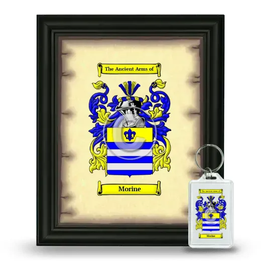 Morine Framed Coat of Arms and Keychain - Black