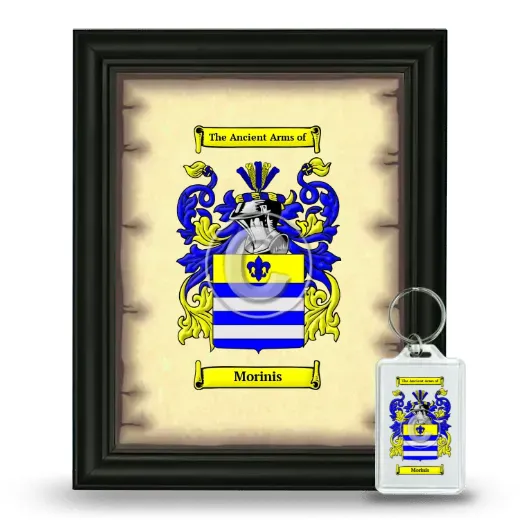 Morinis Framed Coat of Arms and Keychain - Black
