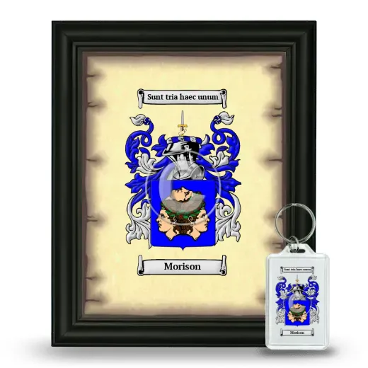 Morison Framed Coat of Arms and Keychain - Black