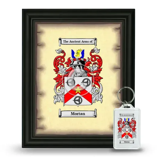 Mortan Framed Coat of Arms and Keychain - Black