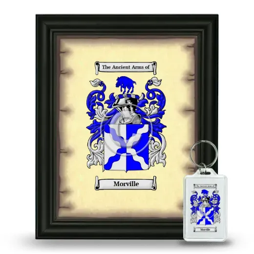 Morville Framed Coat of Arms and Keychain - Black