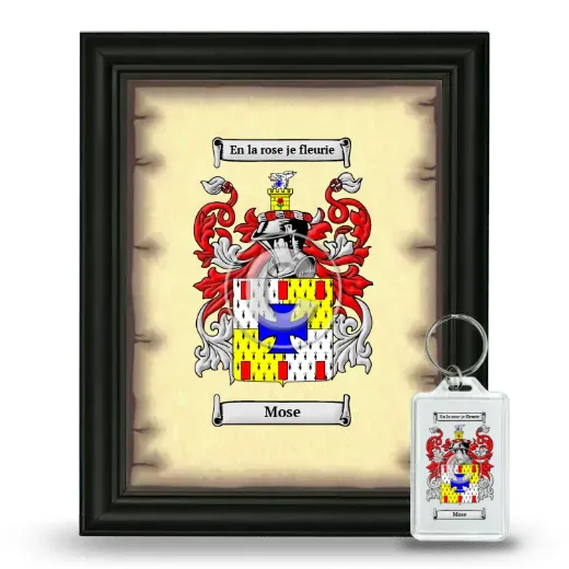 Mose Framed Coat of Arms and Keychain - Black